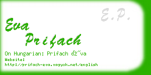 eva prifach business card